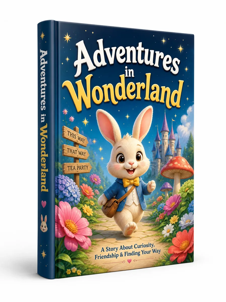 Adventures in Wonderland — finished children’s book cover