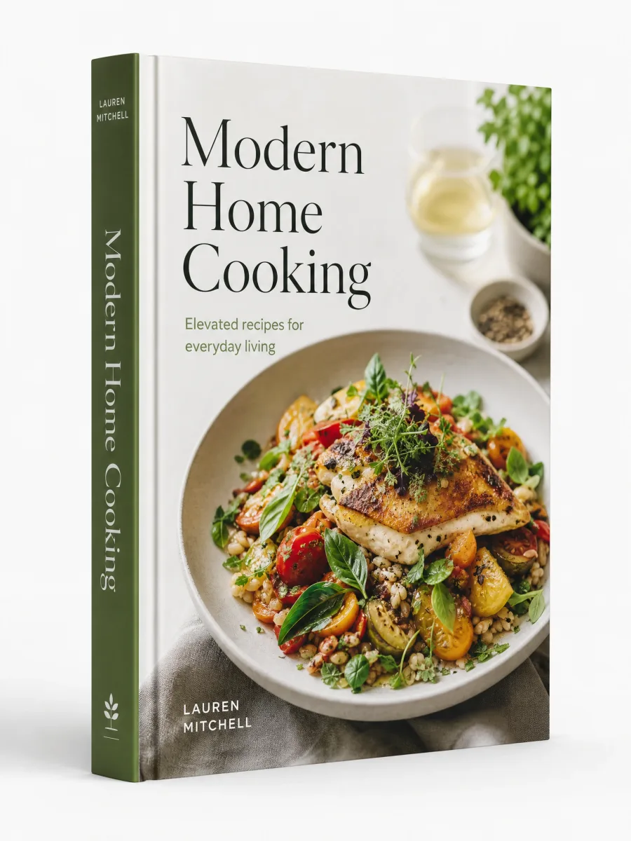 Modern Home Cooking — finished cookbook cover